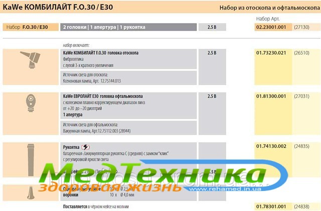 Диагностический набор COMBiLiGHt F.O.30-E36 (EU) (KaWe) 