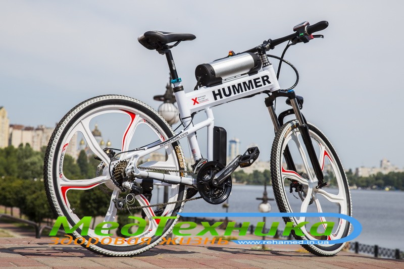 Электровелосипед HUMMER ELECTROBIKE FOLDABLE (белый, складной)