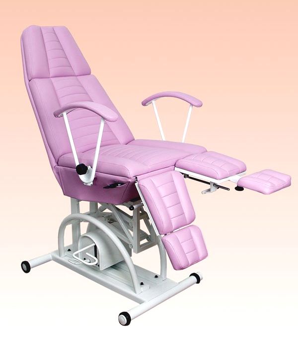 Педикюрно-косметологічне крісло КП-3 з гідравлічним регулятором висоти, з підставкою для ванни