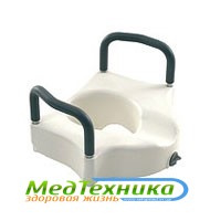 Высокое туалетное сидение с фиксатором и съемными поручнями OSD-RPM-67034
